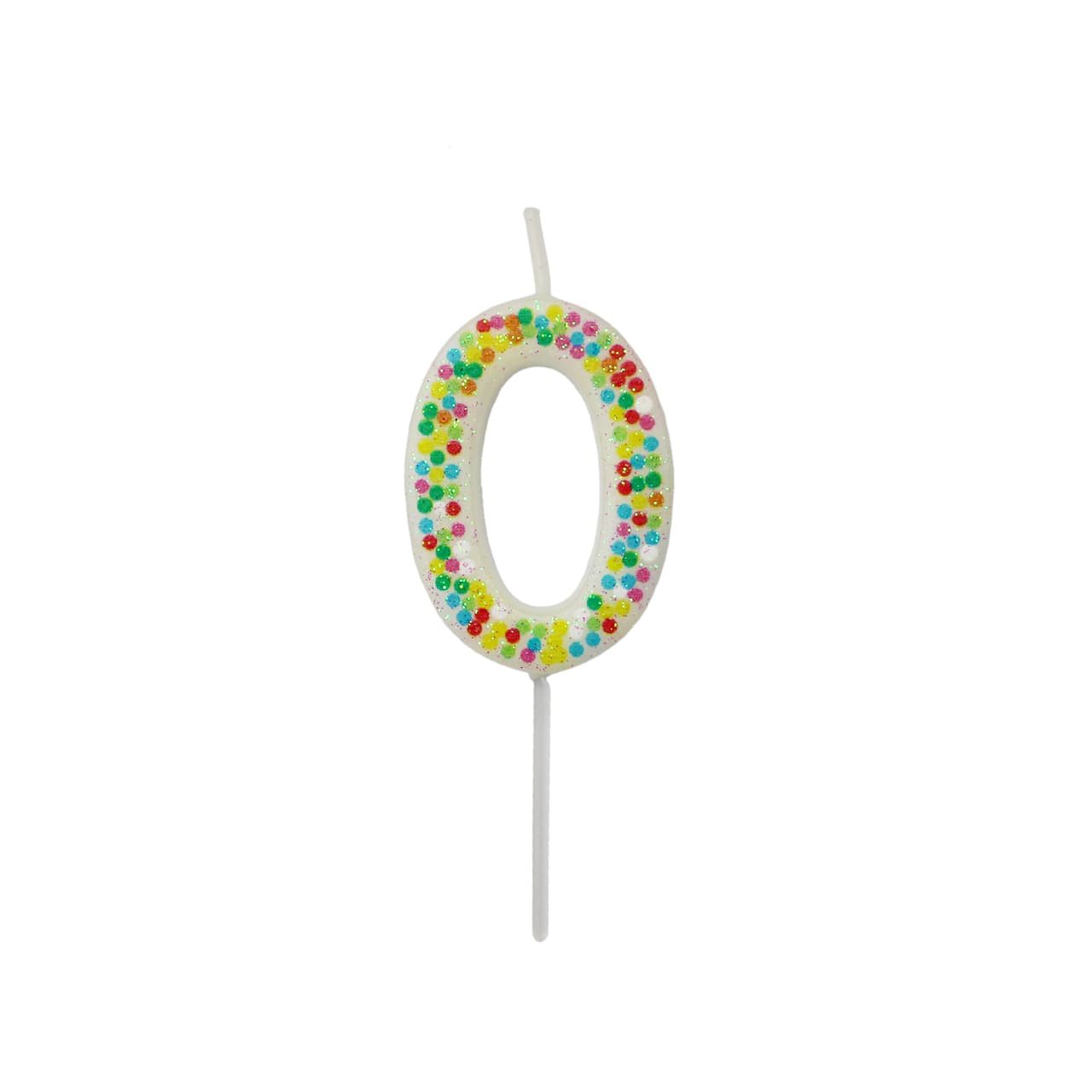 12 Pack: Confetti Number Birthday Candle by Celebrate It™